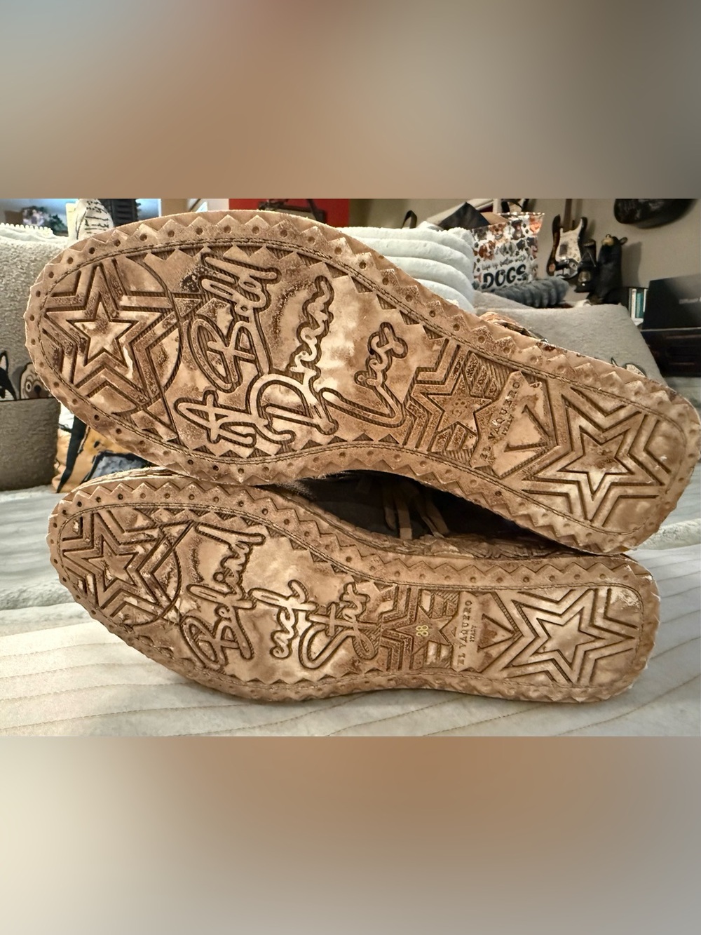 NIB- El Vaquero Mirea calf suede Wedge Moccasin Boots. Size 38. (US 7.5-8) - Picture 5 of 6